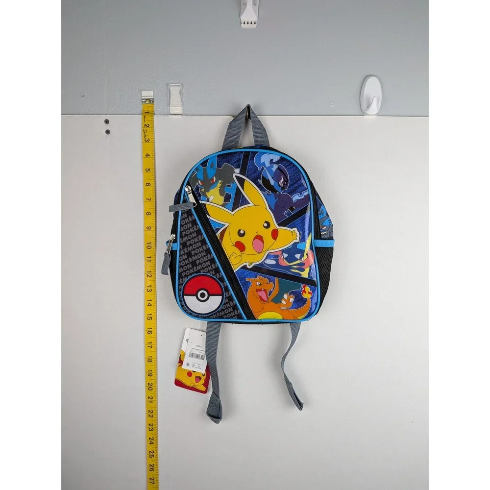 Pokemon Pikachu Charizard Lucario Mini Backpack Blue Bioworld Kids OSFA NWT